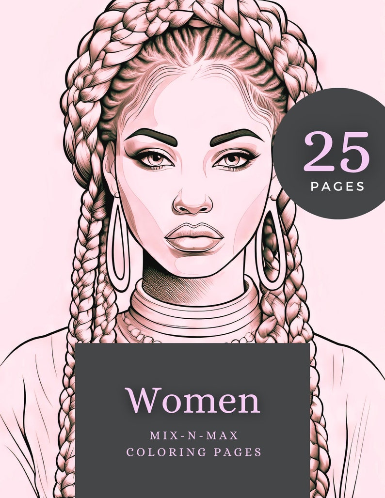Women Coloring Book Printable Etsy