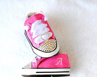 baby girl pink converse shoes