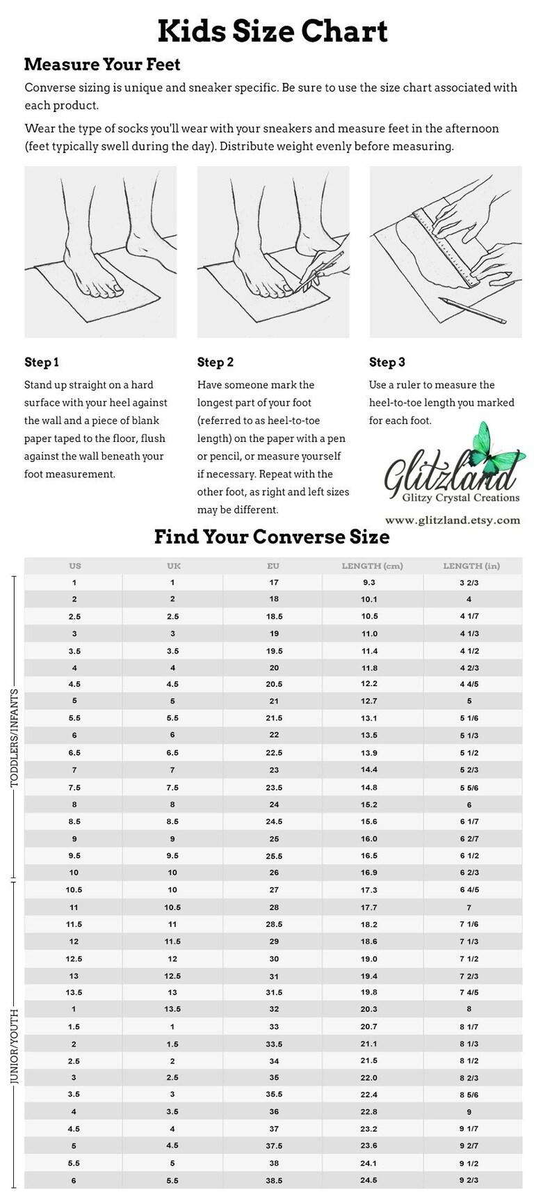 converse kids size 8