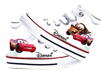 Disney Cars Custom Nike Air Force 1 Lightning Mcqueen Number | Etsy