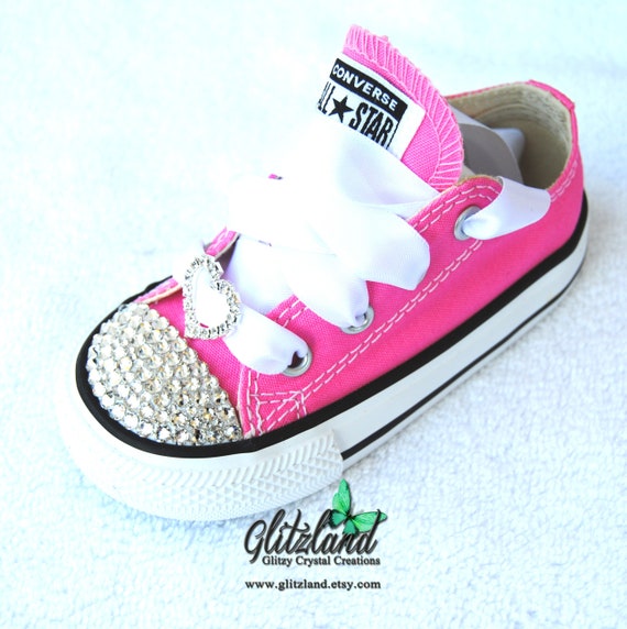 bedazzled pink converse