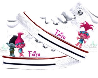 Daniel Turnai Fan Customized Poppy Flower Top Canvas Sneaker Shoes for Women