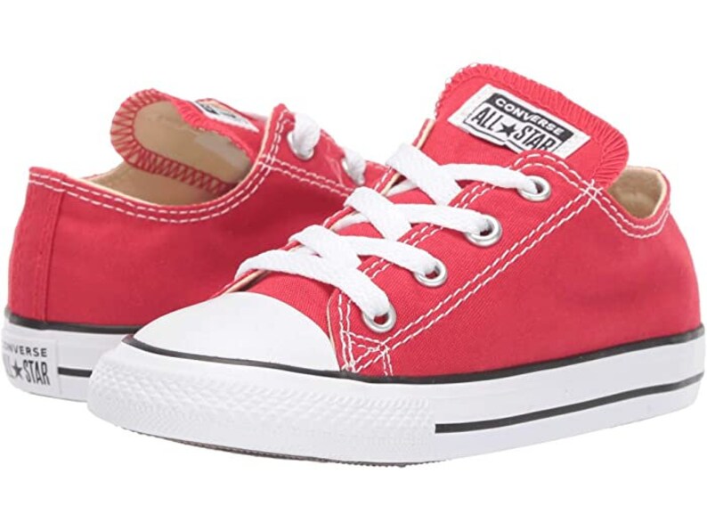 red and white converse shoes