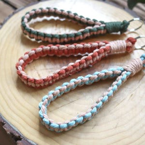 Macrame key ring loop