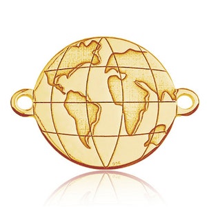 Schmuckverbinder Sterling Silver 925er Globe Verbinder Globus, 1 Stück Bild 3