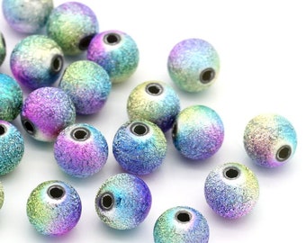 Acrylic beads 50 pieces, plastic beads for crafts, stardust beads, star dust beads for DIY projects, craft beads for children