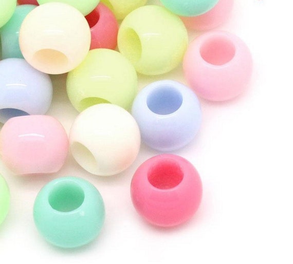 Sadingo Colorés Acrylique Perles - Ø 8 mm-MIX aléatoire Plastique Perles 100 pcs