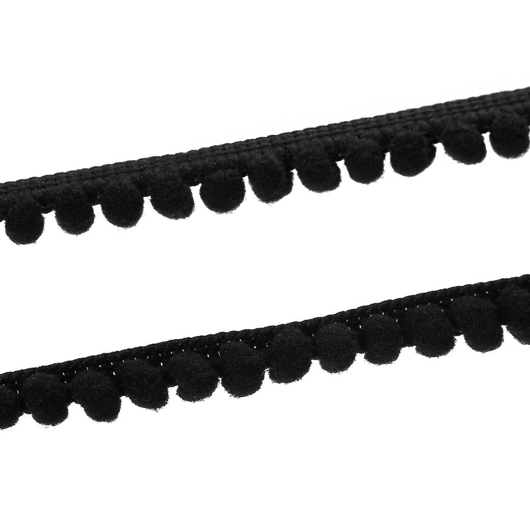 pom-pom-border-in-black-9-meters-long-and-12-mm-wide-mini-etsy