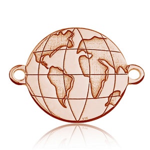 Schmuckverbinder Sterling Silver 925er Globe Verbinder Globus, 1 Stück Bild 2