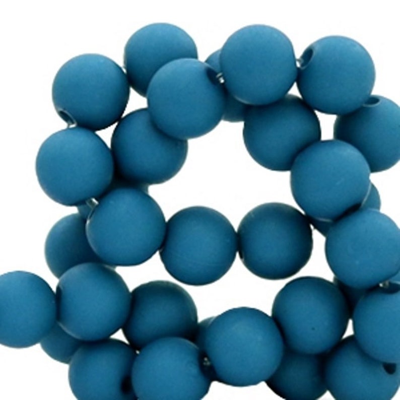 Sadingo Acrylperlen matt 100 Stk. Kunststoffperlen Bastelperlen Ø 6 mm