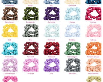 Matt acrylic beads, high-quality plastic beads for threading, colorful craft beads for bracelets, powder-colored plastic beads, round beads