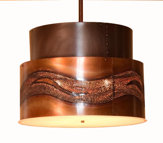 Copper on sale drum light