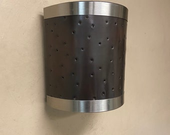 Punched Half Cylinder Wall Sconce