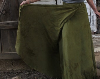 Gather Wrap Skirt / Organic Cotton and Hemp