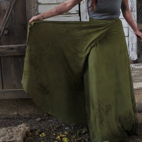 Gather Wrap Skirt / Organic Cotton and Hemp