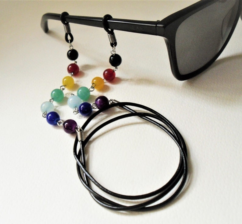 Black Eyeglass Chain Lanyard Chakra Glasses Lanyard Eye Etsy
