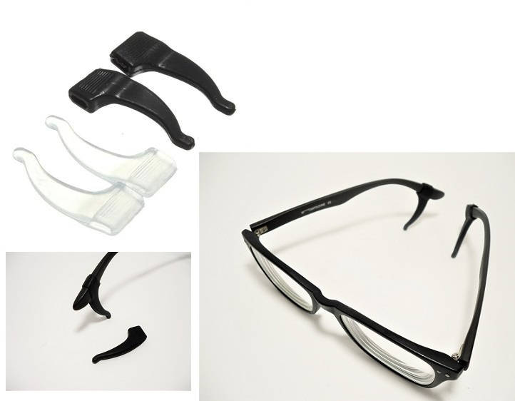 Silicone Eye Glasses Ear Grips Anti slip Black White - Temu