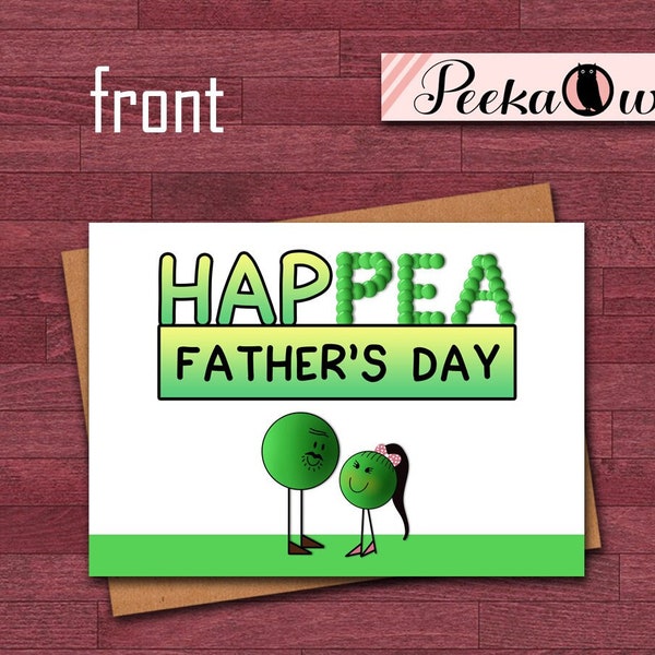 Instant Download  Happy father's day card - Father's day card from daughter - Printable happea father's day card - Digital files only!!!