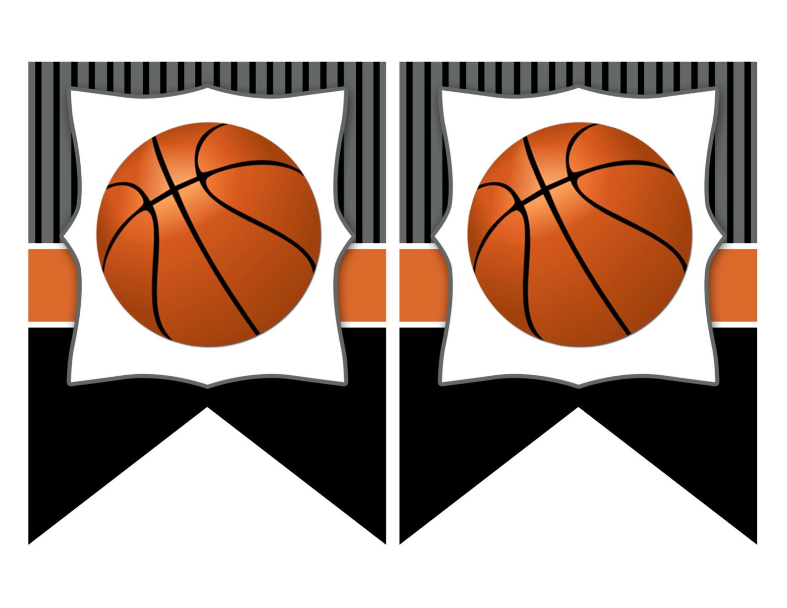 Instant Download Basketball Birthday Banners Boys Basketball Etsy