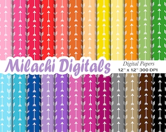 Arrows digital paper, tribal scrapbook papers, arrows wallpaper, background, commercial use - M569