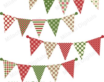 Weihnachten Ammer Banner Clipart, Scrapbooking, Kartenherstellung, Girlande Ammer Clipart, diy Einladung, Banner Png Clipart kommerzielle Nutzung M823