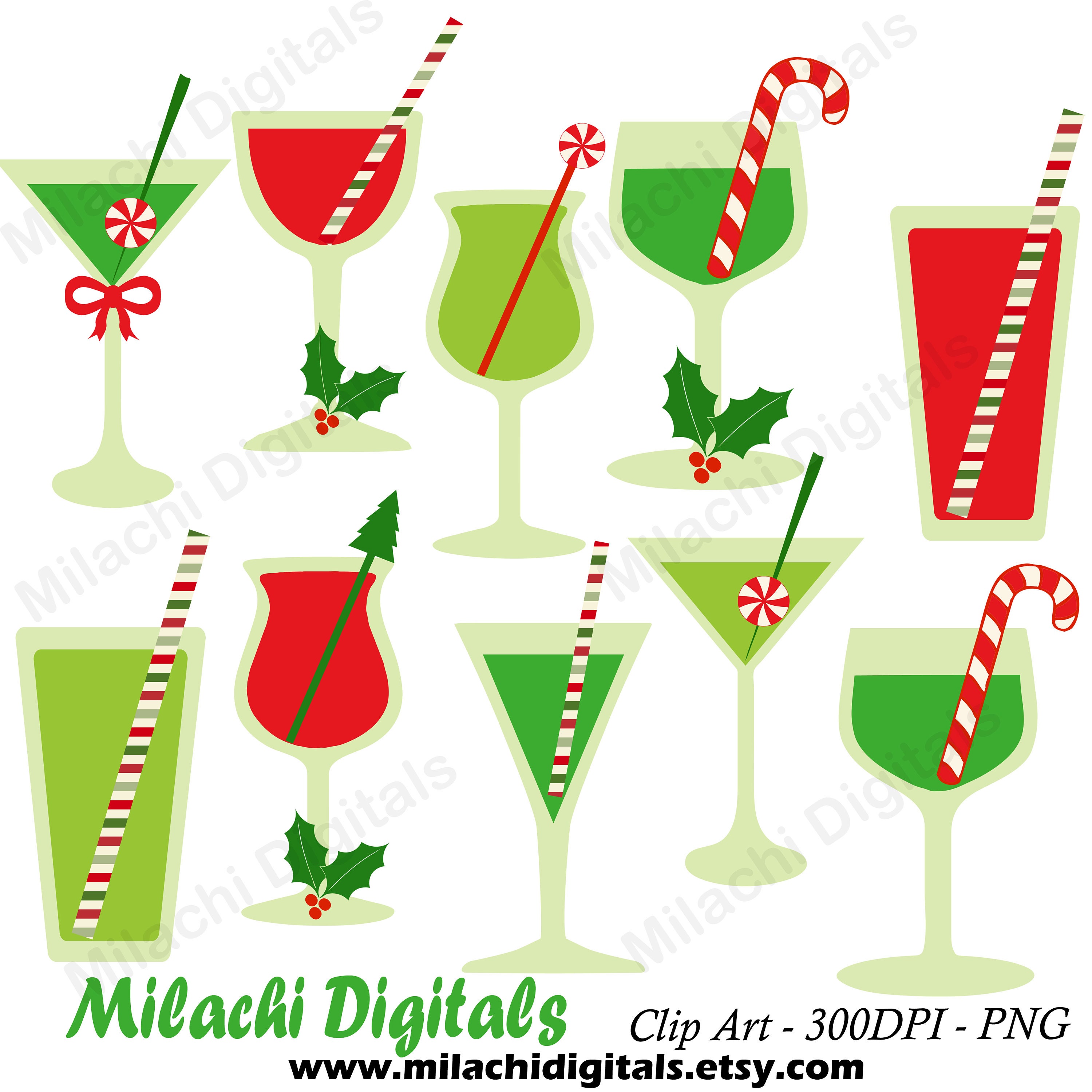 Christmas Drinks Clip Art