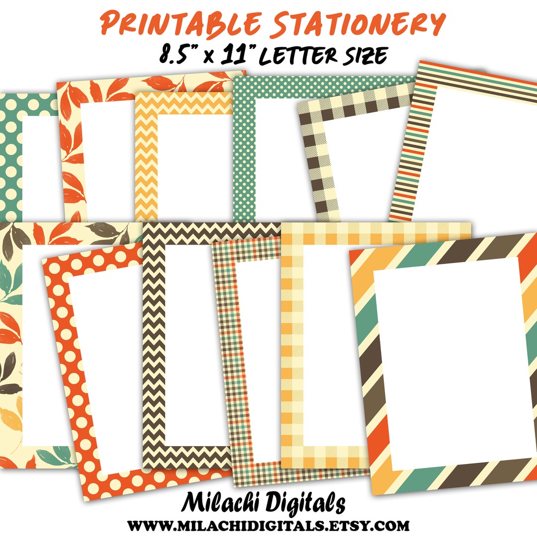Thanksgiving stationery paper free
