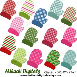 Winter handschoenen clipart wanten vakantie clip art sticker Journal clipart papier ambachten kaart maken clipart elementen commercieel gebruik M809
