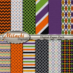 Halloween Digital Paper Pack - Commercial Use - Instant Download - M208