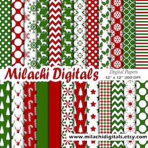 Weihnachten digitale Papier, Urlaub Scrapbook Papiere, Schneeflocke Tapete, Weihnachtsbaum Hintergrund, Elch, Hirsch, Zuckerrohr M794