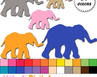 Clipart éléphant, animal clipart, images de douche de bébé, zoo clipart, scrapbooking numérique-téléchargement immédiat-M343