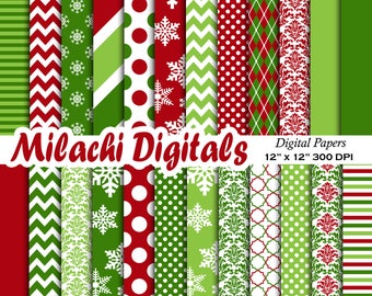 Christmas digital paper, holiday scrapbook papers, snowflake wallpaper, christmas background - M561