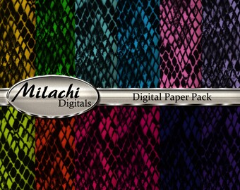 Snake-Print Digital Paper Pack - kommerzielle Nutzung - Instant-Download - M50