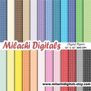 Knitted pattern digital paper, knitting scrapbook pages, wallpaper, digital background, commercial use - M306