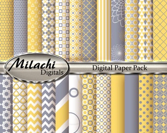 Dandelion and Manatee Digital Paper Pack, Scrapbook Papers, Commercial Use - Instant Download - M135