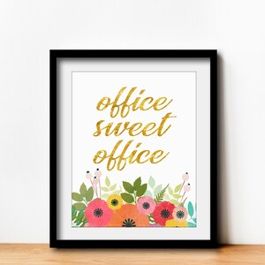 Office Sweet Office Sign Printable Wall Art Home Office - Etsy