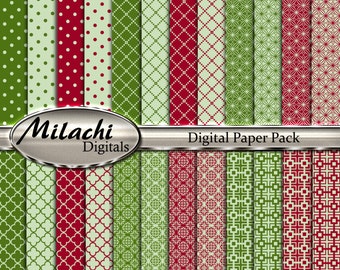 Christmas Digital Paper Pack - Commercial Use - Instant Download - M224