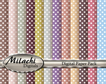 Polka Dots Digital Paper Pack - Commercial Use - Instant Download - M76