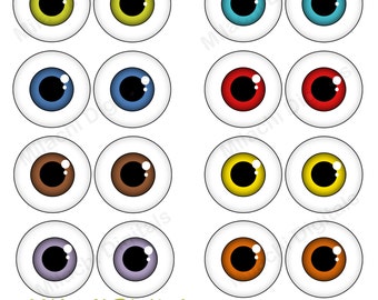 Googly eyes clipart, monster eyes clipart, vector graphics, eyes clipart, digital clip art, commercial use - M456