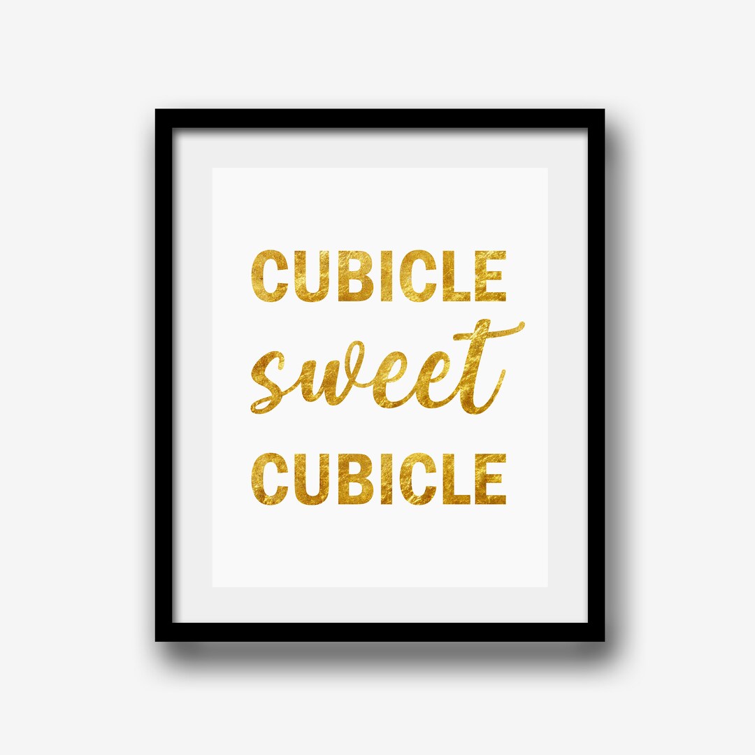 Cubicle Sweet Cubicle Sign Printable Wall Art Home Office - Etsy