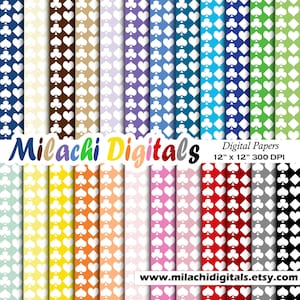 Poker digital paper,casino night, heart, diamond, spade, club, scrapbook papers, background, wallpaper, commercial use - M314