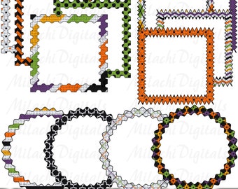 Halloween Frames Digital Clip Art - Commercial Use - Instant Download - M212