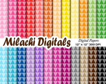 Papel digital triángulo, papeles de álbum de recortes, papel pintado, fondo geométrico, uso comercial - M495
