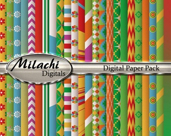 Fiesta Digital Paper Pack - Commercial Use - Instant Download - M7