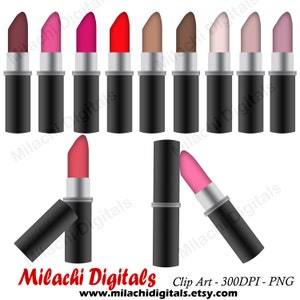 Lipstick clipart, make-up clipart, vector graphics, schoonheid clipart, Digital Clip Art, commercieel gebruik-M449