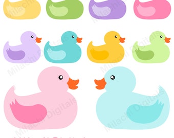 Rubber duck clipart, duckies clipart, vector graphics, rubber baby duck clipart, digital clip art, commercial use - M452