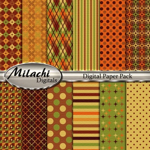 Thanksgiving Digital Paper Pack - Commercial Use - Instant Download - M214