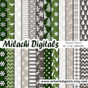 Weihnachten digitales Papier nahtlose Muster Urlaub Scrapbook Papiere Junk Journal Seiten Schneeflocke Wallpaper Weihnachten Hintergrund - M1059