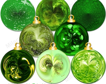 Christmas green ornaments clipart,holiday ornaments clipart, ornament clip art, digital elements, commercial use - M429