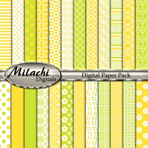 Birne und Banane Papier Pack, Scrapbook Papiere, Hintergründe - kommerzielle Nutzung - sofortiger Download - M254